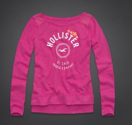 Camisa Feminina Hollister Manga Comprida Rosa